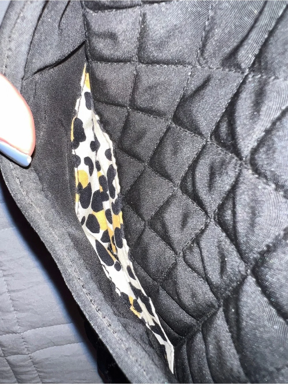 Vera Bradley Black Quilted Tote Bag